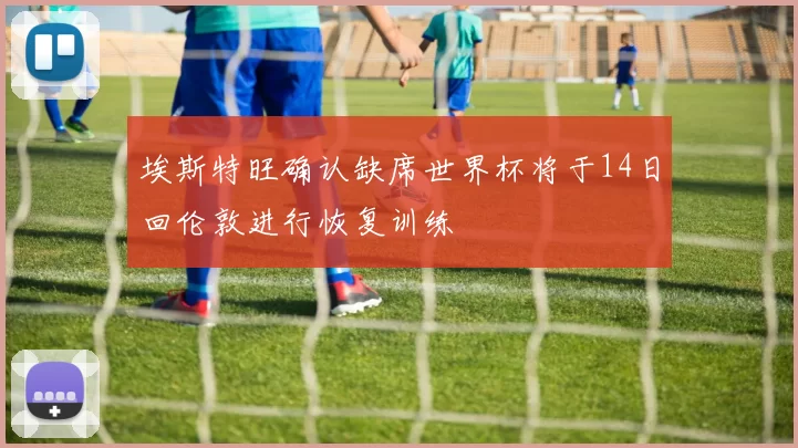 埃斯特旺确认缺席世界杯将于14日回伦敦进行恢复训练